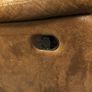 Brown Leather One-Seater Sofa Image 3