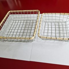 Bamboo & Wire Storage Baskets