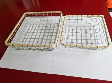 Bamboo & Wire Storage Baskets