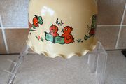 Vintage Cartoon Animal/Bird Amber glass Shade