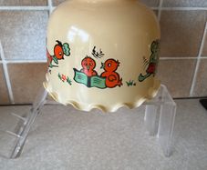 Vintage Cartoon Animal/Bird Amber glass Shade
