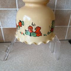 Vintage Cartoon Animal/Bird Amber glass Shade