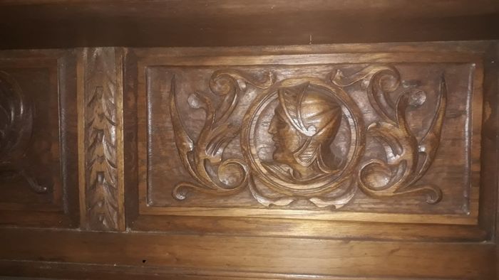Hand-carved set of wooden furniture