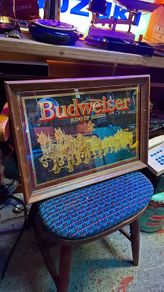 Vintage Budweiser Clydesdale pub mirror