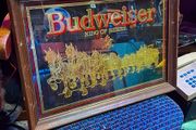 Vintage Budweiser Clydesdale pub mirror