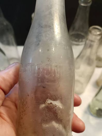 11 X Vintage Irish Clear Glass Bottles
