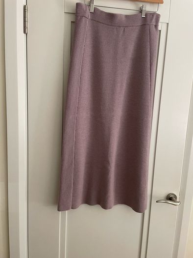 Jaeger merino wool lilac skirt and jumper