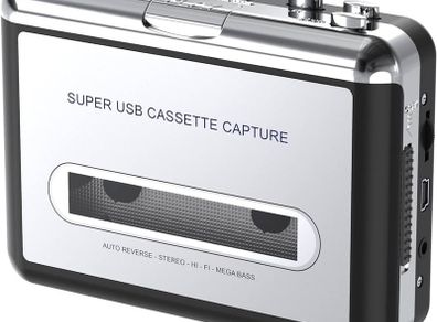 FREE EXPRESS SHIPPING Portable Cassette Player/Cassette to MP3 Converter Capture Cassette Tape to MP3/CD Audio via USB