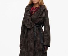 Limited edition Zara puff collar wool blend coat