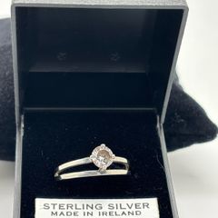 925 Silver Solitaire CZ Ring