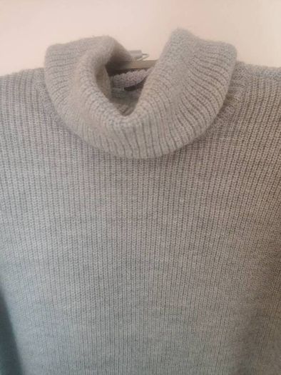 River Island Grey Knitted Cowl Neck Jumper Dress Size Uk12/14 Eu40/42 Postage Included