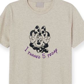 Minnie Mouse iron on Birthday decal.