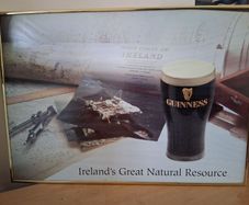 1985 Guinness Sign in original brass frame