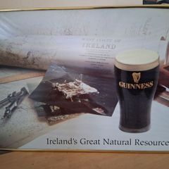 1985 Guinness Sign in original brass frame