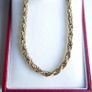 Vintage Gold Plated Twisted Rope Chain Bracelet length 7,5" Image 2