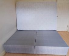 4ft 6 double Divan grey bed & mattress