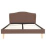 Bed Frame Brown Fabric 135x190 cm Image 3