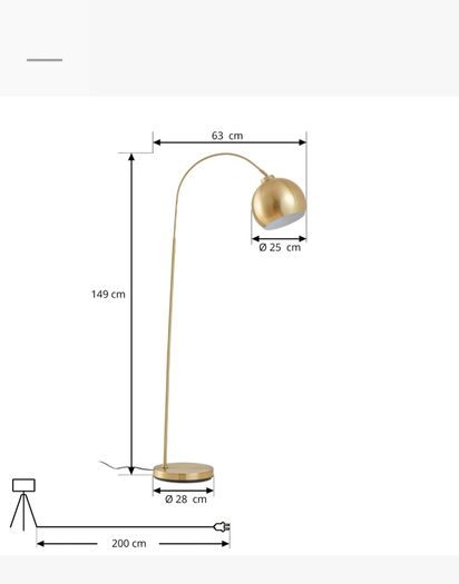 Gold floor lamp