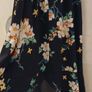 Long black summer dress with floral design. Image 3