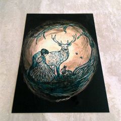 Art Illustration Print made from Original Drawing