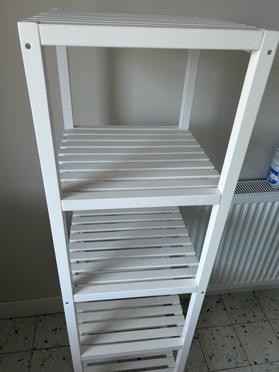 2 x IKEA MUSKAN White Shelving Units