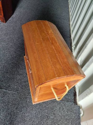 Vintage Solid Teak Wood Toy Chest - Handcrafted in Indonesia