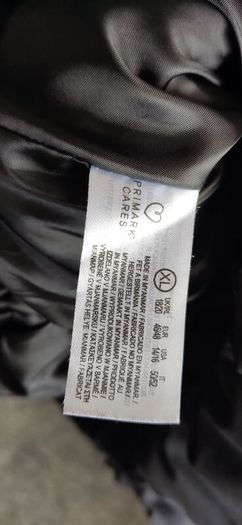 Primark Black Hooded Puffer Jacket Coat Size XL  Worn Once