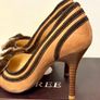Brown Heels with Faux Fur Detail - Elegant Pointed Toe SIZE 5/38 Image 5