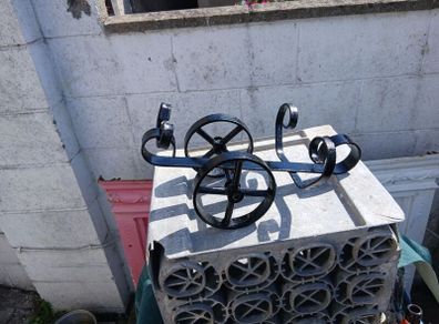 vintage cast iron bottle holder