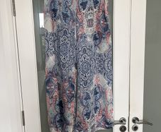 Flared satin trousers