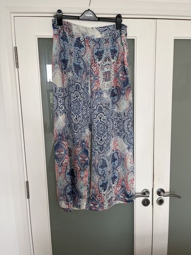 Flared satin trousers