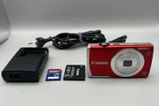 Canon PowerShot A2500 16MP Digital Camera Red - Full Kit