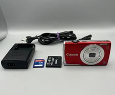 Canon PowerShot A2500 16MP Digital Camera Red - Full Kit