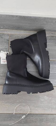 zara girls black boots size 2