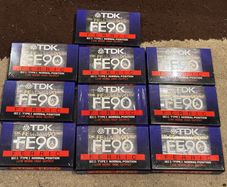 TDK FE 90 tape cassettes new