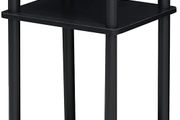 3-Tier Turn-N-Tube End Table, Side Table, Nightstand, Americano/Black (FREE POSTAGE)
