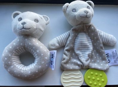 Teddybear Soft Rattle Set