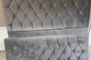 Beautiful Grey Fabric 4Ft Small Double Bed Frame - Can Deliver