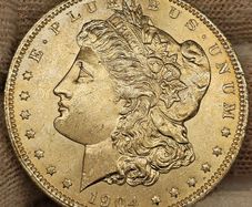 USA United States Silver 1904 O Morgan Dollar Beautiful Uncirculated Lustrous Superb!