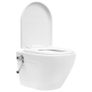 Wall Hung Rimless Toilet with Concealed Cistern Ceramic White Image 4
