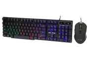 New 104 Keys USB Wired Gaming PC Qwerty Keyboard + USB Mouse Wired LED RGB #1202