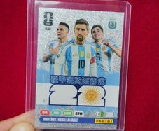 martines Messi Alvarez panini world cup card