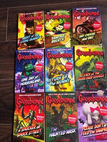 9 x Goosebumps books for sale