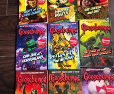 9 x Goosebumps books for sale