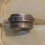 Heavy 925 Sterling Silver Multi Gemstone Ring Image 2