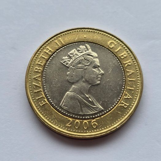 Gibraltar 2 Pound Coin Trafalgar 2006 UNC