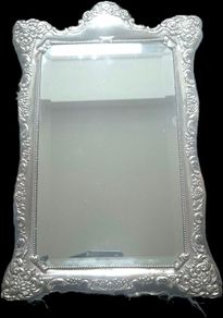 Ari D Norman, Sheffield England, Sterling Silver Mirror, 983 grams.