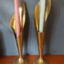A Fabulous Pair of Rare Antique/Vintage Brass Arts & Crafts Style "Calla Lily" or "Trumpet" Vases with Hand-Beaten Repousse Finish  - Priced as a Pair, But Can be Sold Separately Image 8