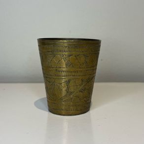 Vintage brass shot cup