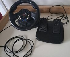 PS2 Steering Wheel & Pedals Set (Sabre Racing Wheel)